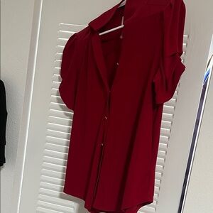 Anne Klein Vibrant Red Blouse